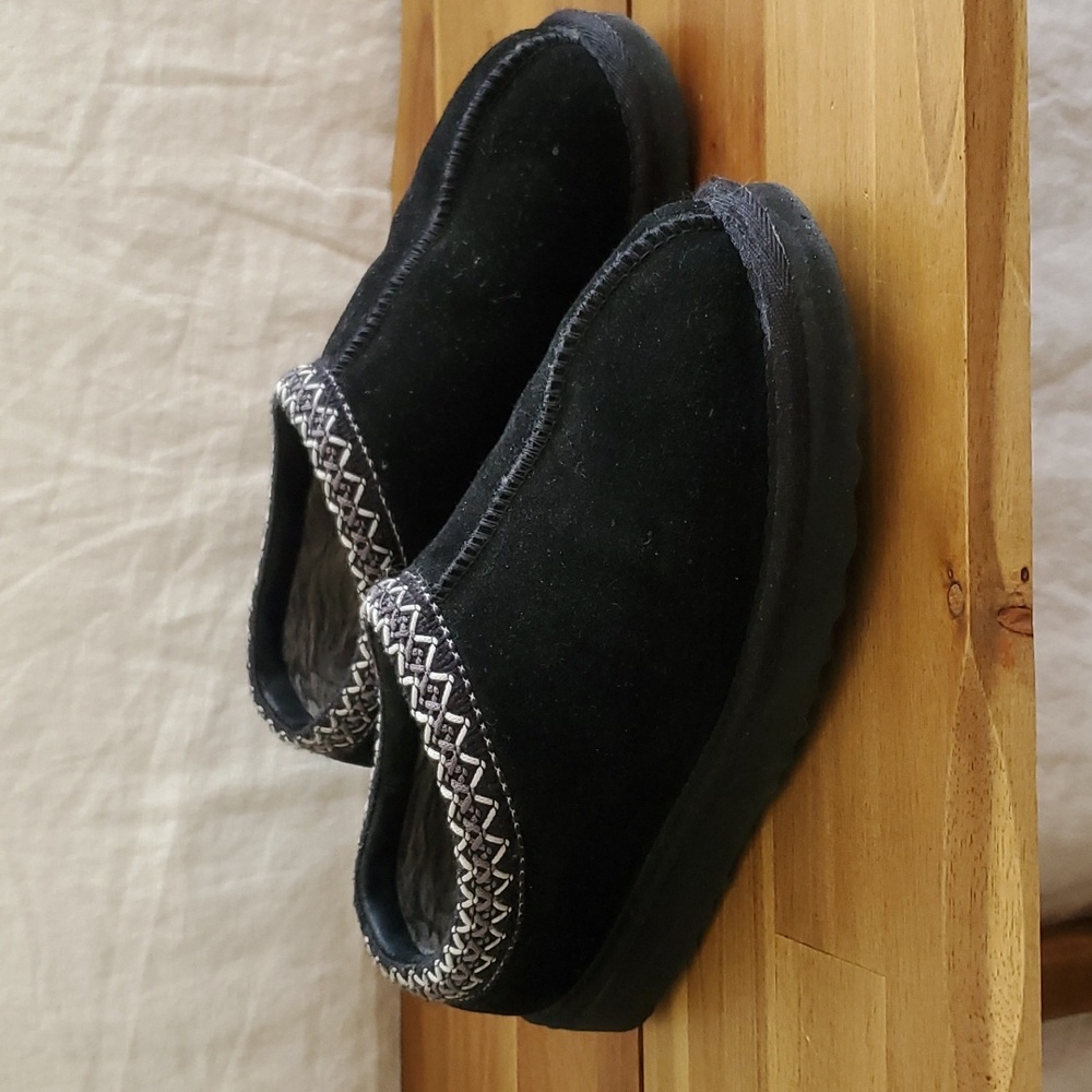 Quince Australian Shearling Clog Slipper - Black Size 7